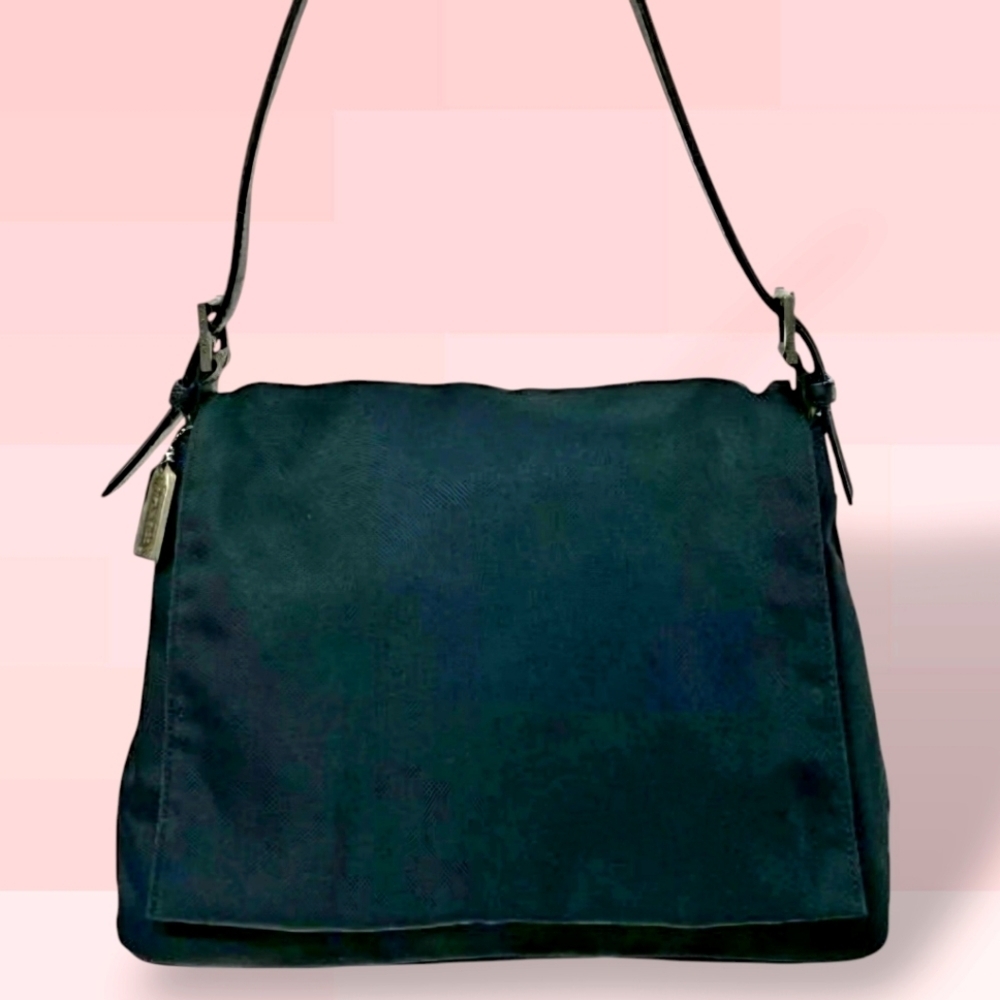 Coach Mercer Vintage Nylon & Leather Trim Shoulder Bag